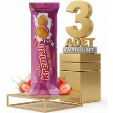 Afia Çilek Kremalı Sandviç Bisküvi 3X60 gr