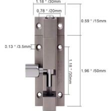 Skygo Kapı Kilidi, Ev Güvenliği Için Sürgülü Kapı Pimi, Yatak Odaları, Banyolar, Dolap Depolama Üniteleri ve Evcil Hayvan Kapıları Için Vidalı Kalın Sürgülü Namlu Sağlam Kilit