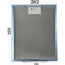 Süppürge Icf Ile Uyumlu Davlumbaz 26,2X25,3 cm Arka Aralık 12,5 cm Aspiratör Filtresi