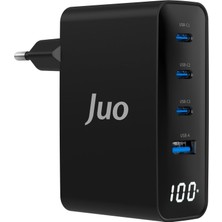 Skygo Juo 100W Gan LED Ekranlı 3 Type-C + Usb-A Hızlı Şarj Cihazı & & Notebook Şarj Aleti