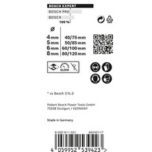 Skygo 4 x Expert Cyl-9 Multiconstruction Matkap Seti (Beton Için, Çap 4 – 8 Mm, Darbeli Matkap Aksesuarı)