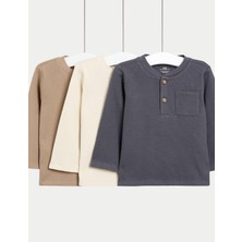 Marks & Spencer 3'lü Saf Pamuklu Üst