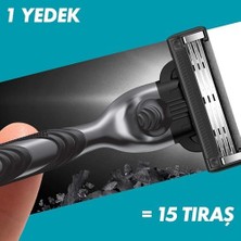 Skygo Gillette Mach3 Charcoal Yedek Tıraş Bıçağı 4'lü