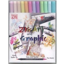 Skygo Zıg Art And Graphic Marker-Set, Pastellfarben, 12 Stück