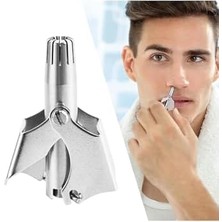 Skygo Gaman Paslanmaz Çelik Mini Burun Kıl Alma Makinesi - Mekanik Burun Kıl Alma - Burun Kıl Temizleme Gümüş