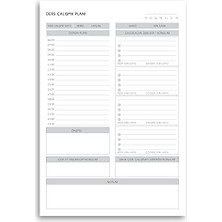 Skygo Masaüstü Ders Çalışma Planlayıcı | 60 Yaprak | 17X24 cm | Günlük & Haftalık Program Defteri | Öğrenci Planlama Bloknotu