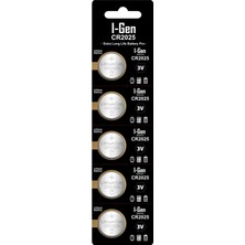 Skygo CR2025 Pil 5'li Paket Lityum Düğme Pil 3V 2025