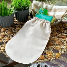 Skygo Otantik Kese Banyo Kesesi, Hamam Kesesi, Duş Kesesi, Vücut Kesesi, Bej Ipek Banyo Kesesi