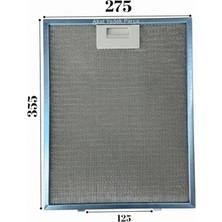 Süppürge Termikel Ile Uyumlu Davlumbaz 27,5X33,5 cm Arka Ara 12,5cm Aspiratör Filtre