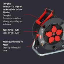 Skygo Profesyonel Serisi 25 Metre Kablolu 5 Soketli Isınma Sigortalı Cablepilot Özellikli Dış Mekan Makaralı Kablo