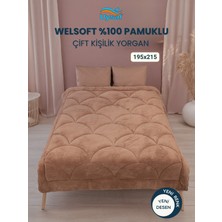 Uysal Yorgan Welsoft Akfil Midye Desen Çift Kişilik Yorgan KAHVERENGİ