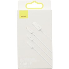 Skygo Hızlı Şarj Özellikli USB To M+L+C 3.5A Kablo 0.5m.-Beyaz