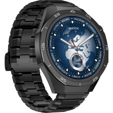 Skygo Amoled Ekran 48MM Metal ve Silikon Kordonlu Akıllı Saat Siyah Wt6 Pro