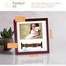 Skygo Pet Yaka Hatıra Çerçevesi, Evcil Hayvan Anıtı Resim Çerçevesi, Evcil Hayvan Sahibi Ev Dekoru, Kedi Veya Köpek Hatırası, 3 "x 4.5" Fotoğraf Ekleme, Duvara Montaj ve Masa Üstü Çerçeve, Espresso