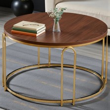 Lenka Orta Sehpa Yuvarlak Gold Metal - Sedaş-Lenka-Orta-Gold