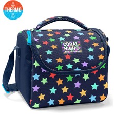 Coral High Kids Lacivert Renkli Yıldız Desenli Thermo Beslenme Çantası 37109