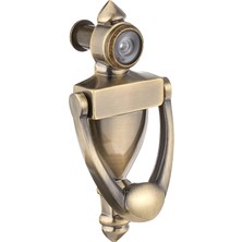 Skygo S 4235 Kapı Tokmağı ve Görüntüleyici, Döküm Yapı, Antik Pirinç Kaplama (Tekli Paket), Kahverengi