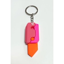 Renklime Bıçak Silikon Anahtarlık