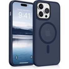 Bix iPhone 16 Pro Magsafe Uyumlu Kılıf Tam Koruma Manyetik Darbe Emici Gece Mavisi