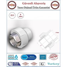 Berke PPRC İç Dişli Altı Köşe Rakor - 32x1'' - 8 Adet