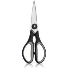 Feyza Design Çelik Mutfak Makası, Dayanıklı ve Çok Amaçlı, Siyah Renk