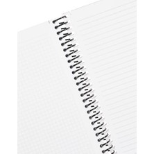 Primary Serisi, A4, 5 Konulu (4 Kareli, 1 Çizgili) 150 Yaprak Pp Kapaklı Spiralli Defter, Kırmızı