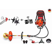 Pro Alman Benzinli Sırt Tırpan Ot Çalı Biçme Toprak Çapalama Makinesi Dal Budama