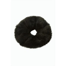 Renklime Siyah Renkli Tüylü Simit Toka