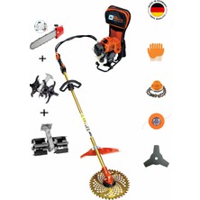 Roy's Alman Kalite Benzinli Sırt Tırpan Çift Çapa Dal Budama Aparatlı