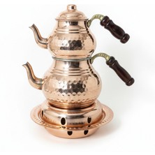 Teberrik Dükkan Isıtıcılı Bakır Çaydanlık