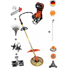 Roy's Alman Kalite Benzinli Sırt Tırpan Çift Çapalama Tırnaklı Zeytin Hasatlı Dal badama Uzatma aparatlı