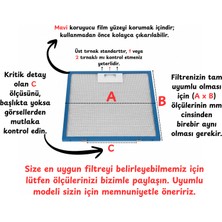 Süppürge En 275MM Boy 350MM Arka Tırnak Arası 75MM Aspratör Filtresi