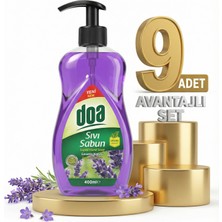 Safia Doa Sıvı El Sabunu Lavanta Kokulu 9X400 ml