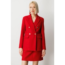 Ekol Kruvaze Yaka Kaşe Ceket