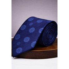 Kravatkolik Lacivert - Mavi Motif Kravat