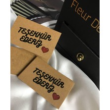 Kırmızı Kalp Teşekkür Ederiz Tebrik Kartı E Ticaret Hediye Kartı Müşteri Memnuniyeti Card 8x5 Cm- 20 Adet