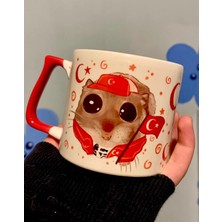 Mor Mürekkep Sad Üzgün Hamster - Türkiye Atatürk Kupa Bardak Kahve Fincanı