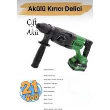 HAIS Haıs Pro ZA-DS-195 Profesyonel Darbeli Kırıcı Delici Matkap 21 V 1100 Rpm Çift Akülü