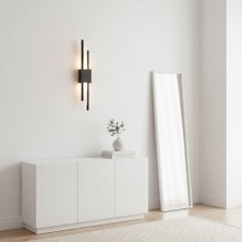 Elizim Home Lighting Kutu Siyah Ledli Pilli Aplik