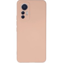 xirshop Xiaomi Mi 12 Lite Kılıf Nano Içi Kadife Silikon - Pudra
