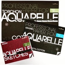 Bruno Visconti Torchon Pamuk Elyaflı Suluboya Kağıdı, Dosyalı. 250 Gr. A2 10 Yp (Millimeters, A3 420X297 (1))