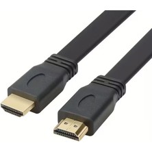 Yassı Flat Slim HDMI Kablo Uyumlu 4K Full Hd 4K 60hz 2.0 Uyumlu 4K 60P Çözünürlük Uyumlu 18 Gbps Veri Aktarım Hızı, Ethernet Kanallı (1 Metre)