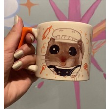 Mor Mürekkep Sad Hamster Meslek Aşçı Chef Kupa Bardak Fincan