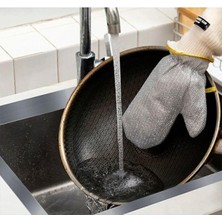 Çizilmez Çelik Tel Bulaşık Eldiveni – Çok Amaçlı Eldiven Şeklinde Temizlik Teli, Araç Yıkama & Mutfak Için, 22X12 cm (1 Adet)