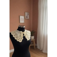 Pamuk Fisto Dantel Yaka (Saten Kurdele Bağlamalı)