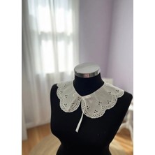 Pamuk Fisto Dantel Yaka (Saten Kurdele Bağlamalı)