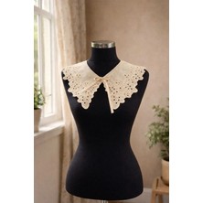 Pamuk Fisto Dantel Yaka (Saten Kurdele Bağlamalı)