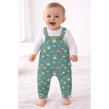 Pitiko Eğlenceli Desen Erkek 2'li Bebek Salopet Seti(Tişört+salopet)