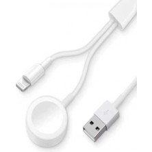 xirshop AC08 2in1 Kablosuz Şarj Apple Watch 1/2/3/4/5/6/7/8/se