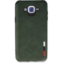 xirshop Samsung Galaxy J7 Kılıf Loop Deri Silikon - Yeşil